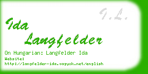 ida langfelder business card